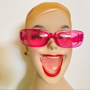Electric pink clear All the Rave Sunglasses